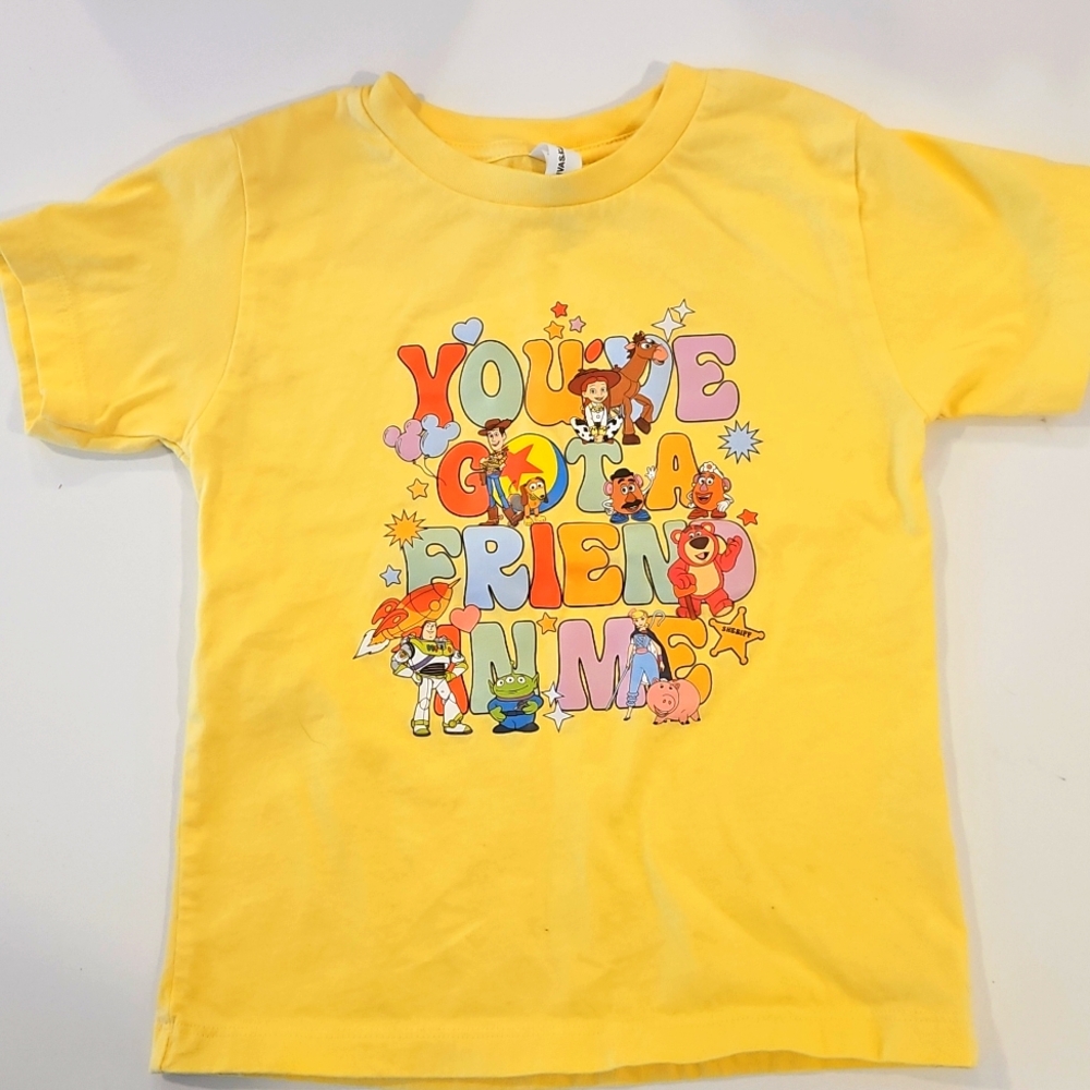 Toy Story Yellow Cotton Short Sleeve Tshit 4T